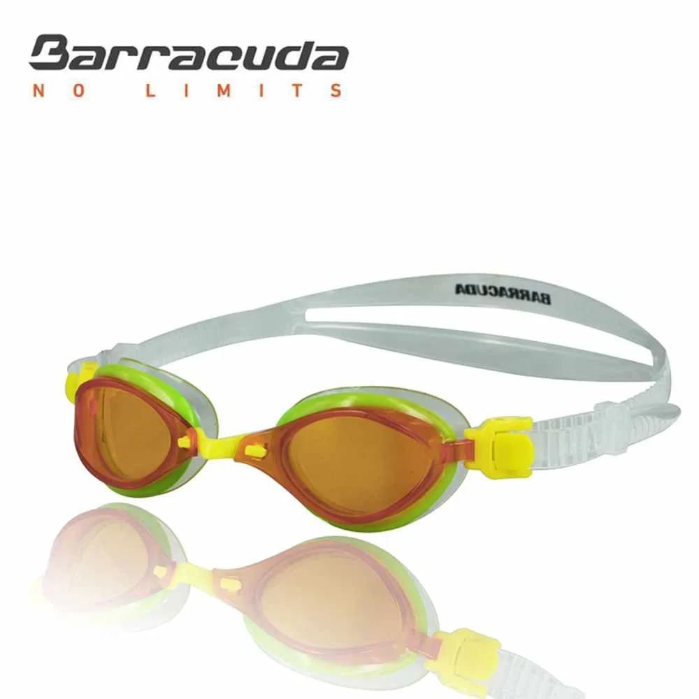 Barracuda детские плавательные очки запатентованная система TriFushion анти-туман УФ Защита легкий для мальчиков девочек#73855 - Цвет: yellow