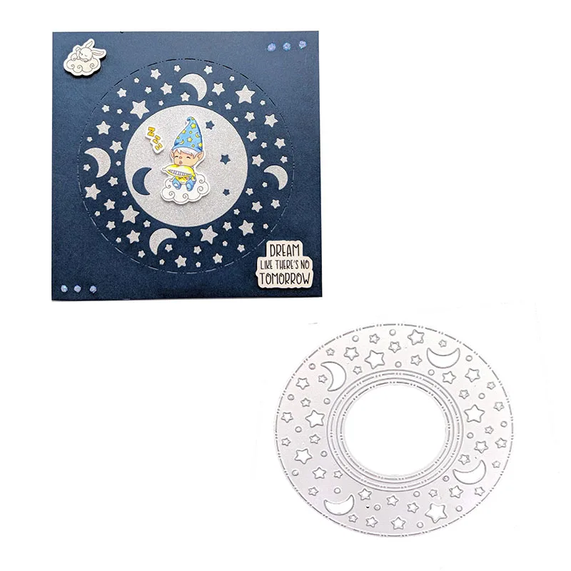 

Julyarts Moon Star Cutting Dies Circle Scrapbooking Dies DIY Card Craft Deco Album Paper Card Making