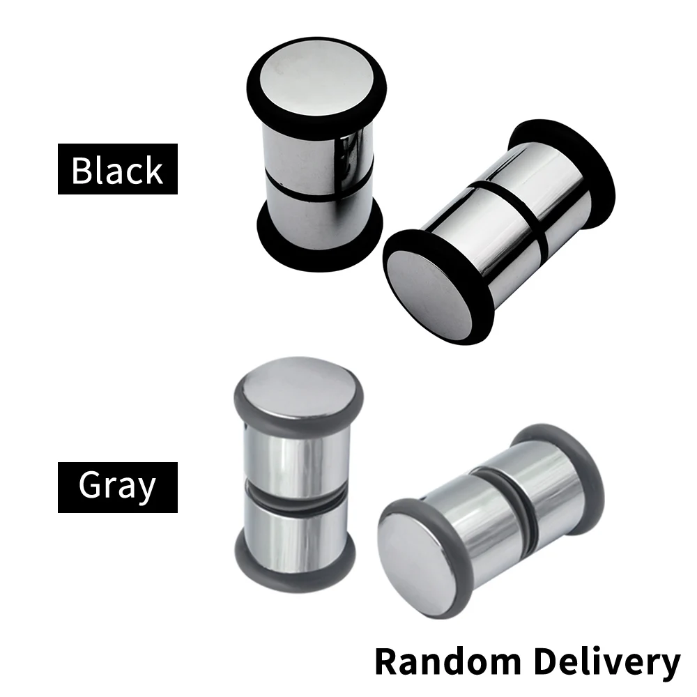 

Hot sale chromned plastic single hole round shape sliding door handle 2 sets 1 pair