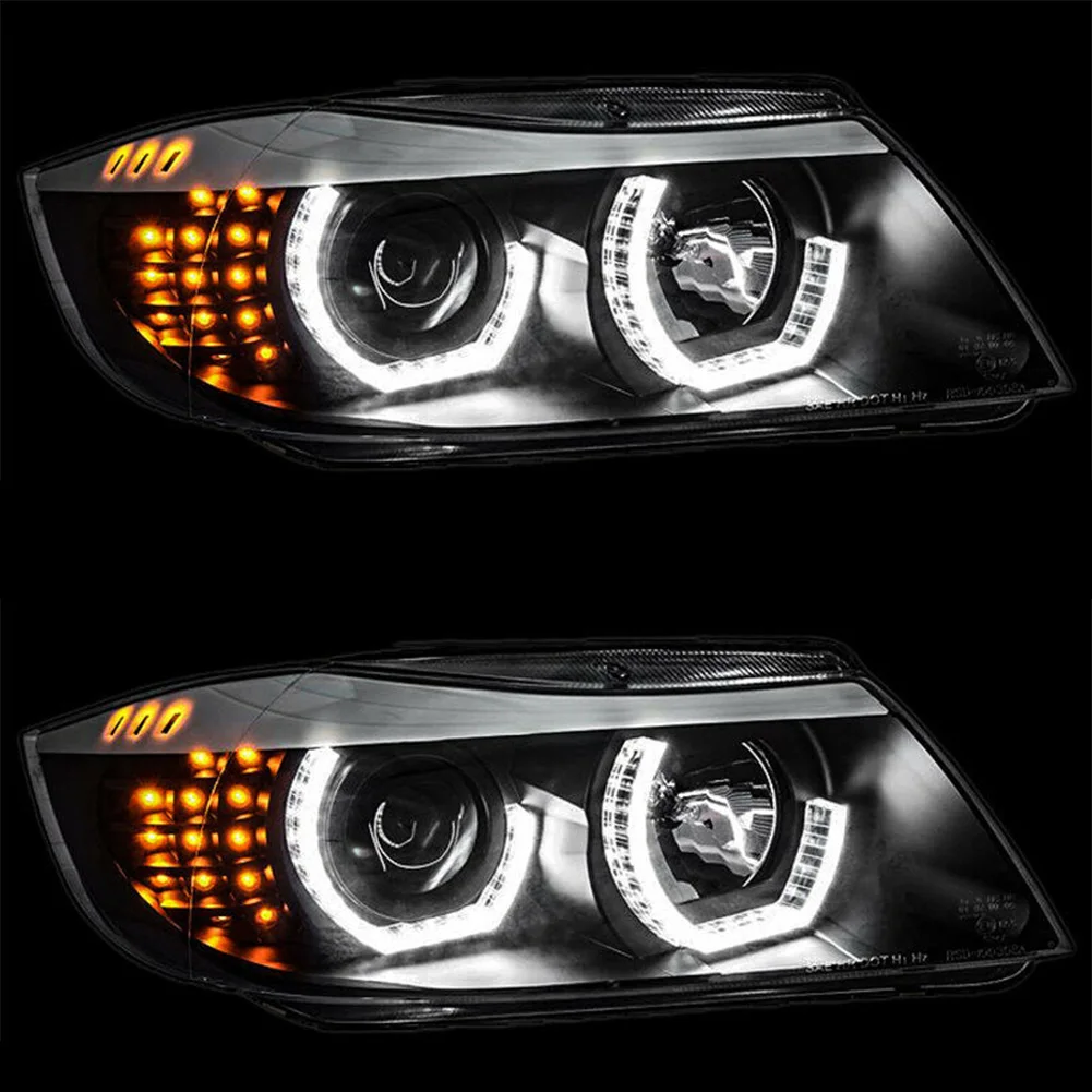 Горячая светодиодный angel eyes Halo кольца 3D DTM LCI M4 стиль подходит для BMW 3 E90 E92 E93 F30 F31 M5 желтый+ белый