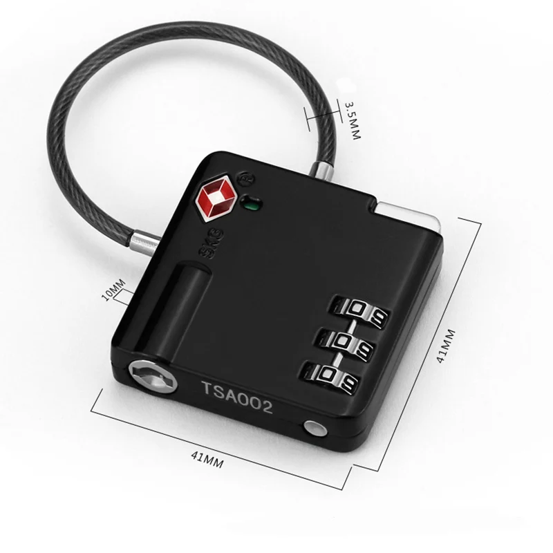 JULY'S SONG 3 Digit Code Combination TSA Metallic Customs Password Lock For Travel Bag Convenient Accessories For Drawer