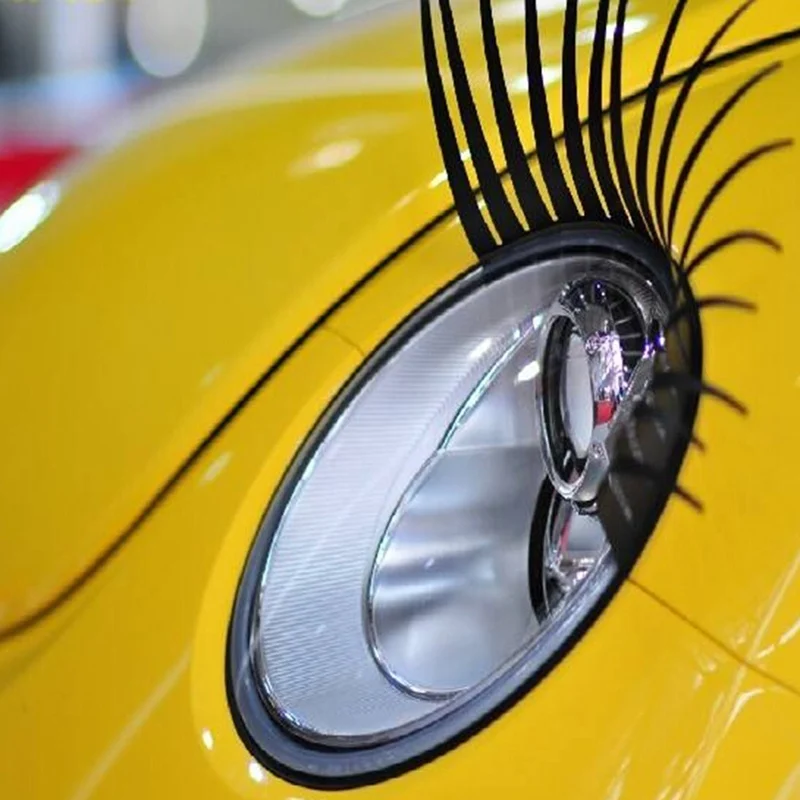 

1 Pair Auto 3D Eyelash 3D Automotive Eyelashes Car Eye Lashes Logo Sticker Car Styling