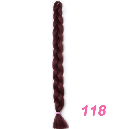 Плетеные волосы 1 шт. длинные 100 см сложенные большие синтетические косы 165 г/шт. VERVES чистый цвет плетеные волосы для наращивания - Цвет: #118
