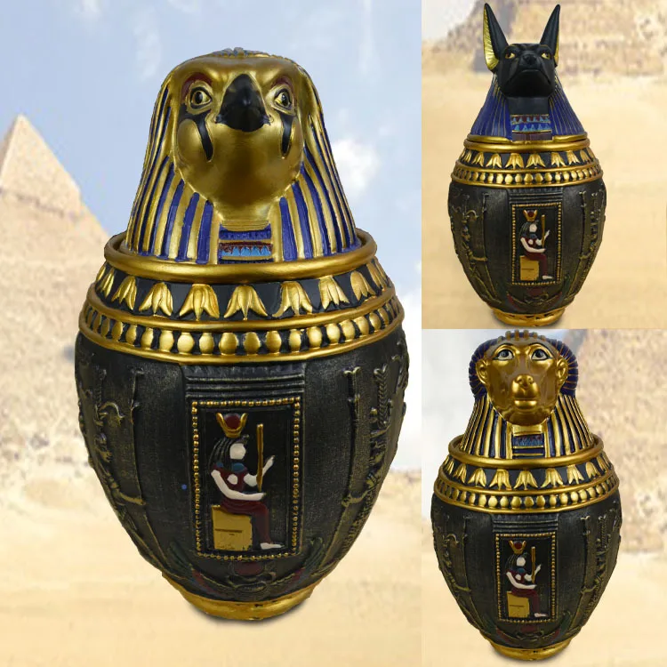 Египетская тематическая декорация Canopic jar, реальная жизнь номер игры Пункт