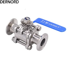 DERNORD SS304 " ; Комплект из трех предметов полный Порты и разъёмы шаровой клапан non-удерживания Еда Класс шаровой клапан 1 дюйм трубка OD Быстрый зажим