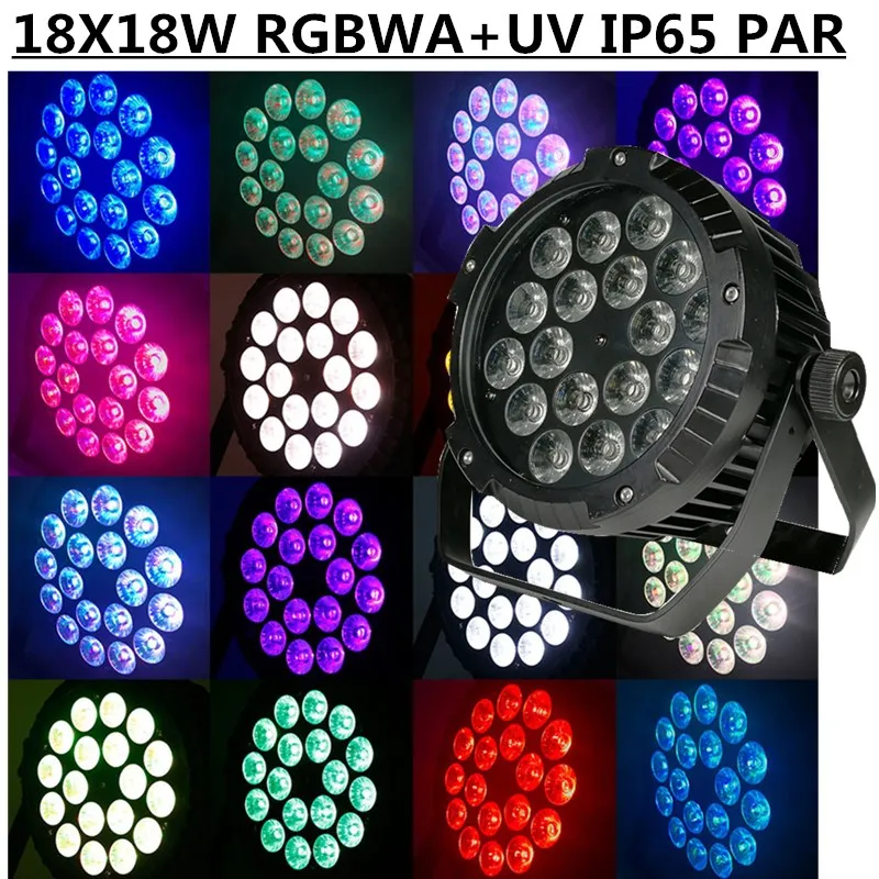 18X18W RGBWA + УФ Водонепроницаемый светодиодный светильник Par IP65 PAR DMX для мытья