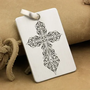 Cross Deep Engraved High Detail Solid 925 Sterling Silver Mens Biker Rocker Punk Dog Tag Pendant 9X012 JP
Cross Deep Engraved High Detail Solid 925 Sterling Silver Mens Biker Rocker Punk Dog Tag Pendant 9X012 JP