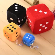 Soft Stuffed Plush Toy Dice With *Sucker Pendant Random