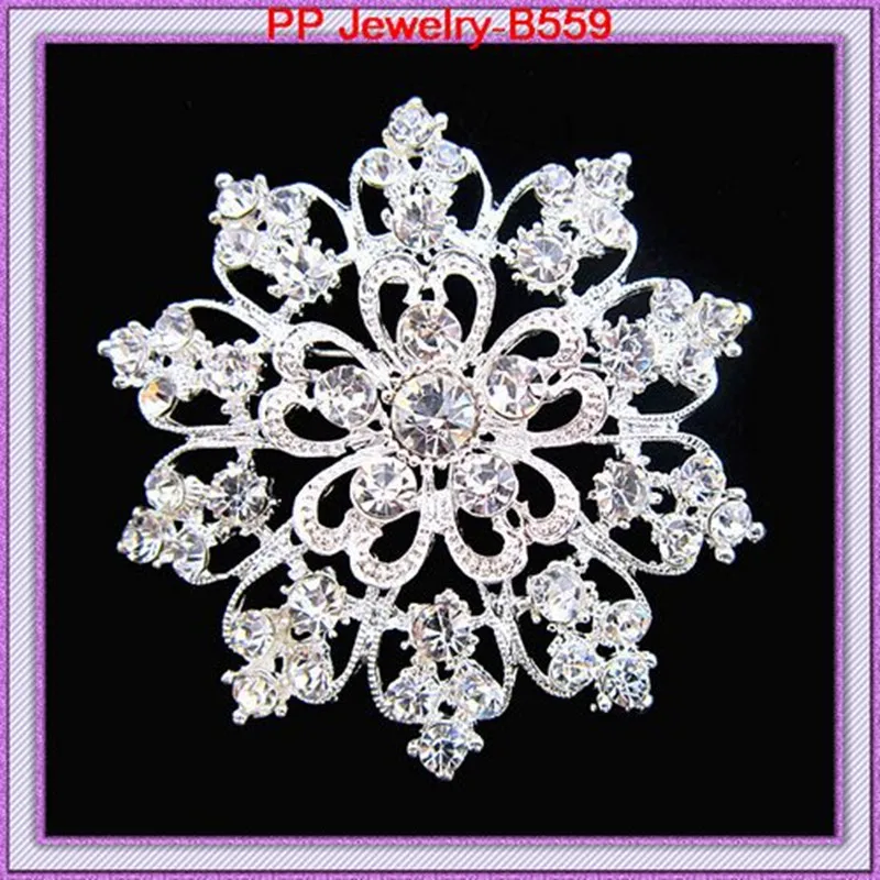 Яркое серебро Цвет Ясно Кристалл Rhinestone Роскошный Сердце цветок Свадебные