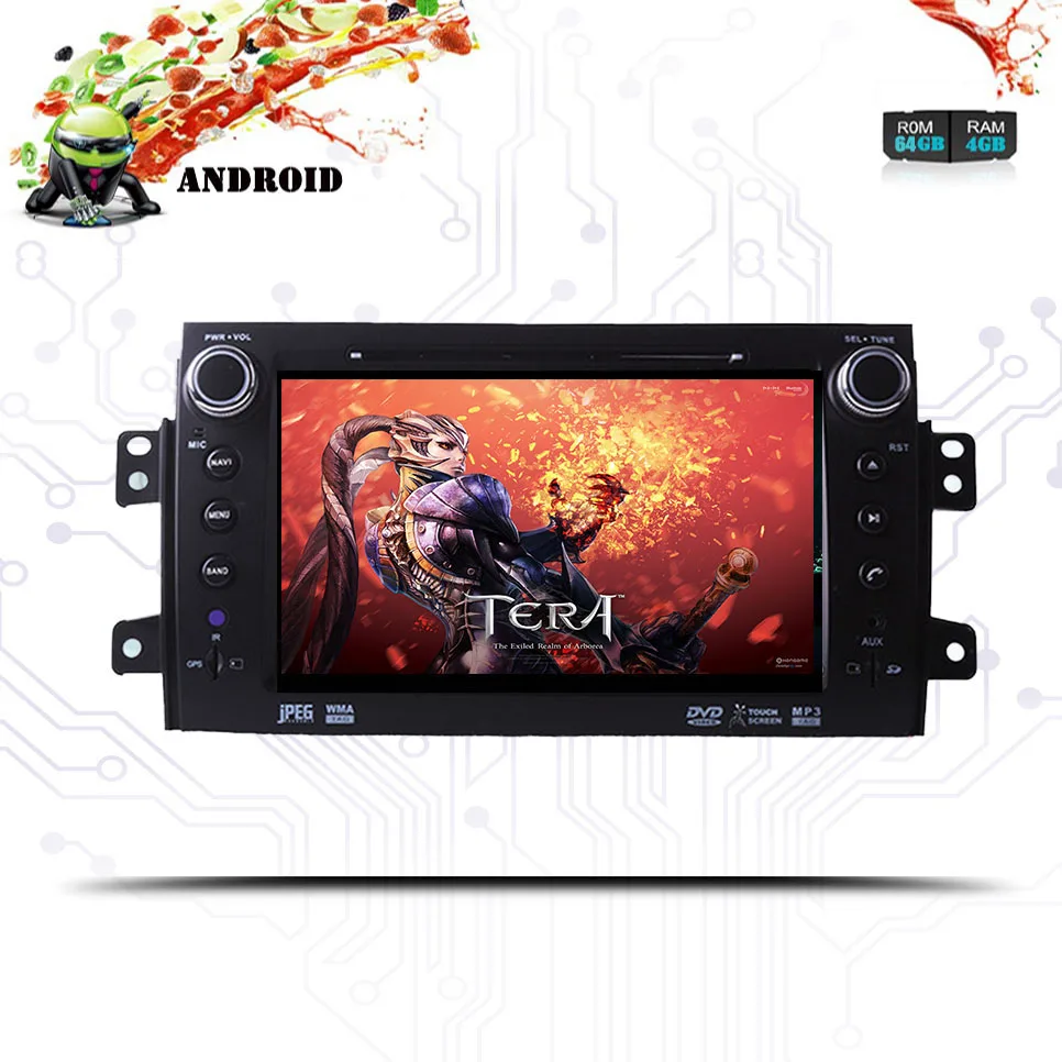 8 &quotHD 1024*600 Восьмиядерный Android 10 04G + 64G Автомобильный DVD Радио GPS навигационный