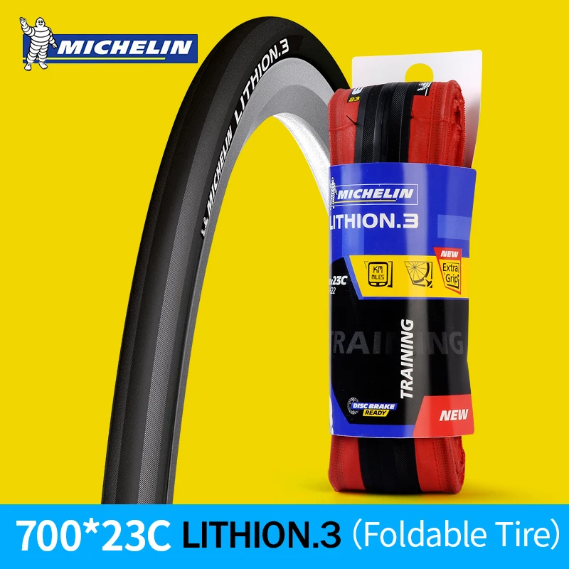 MICHELIN 1 Piece LITHION-3 Training Road Bicycle Bike Tire 700*23c Foldable Tyre Resistant Folding Ultralight Tyre Bicycle Parts