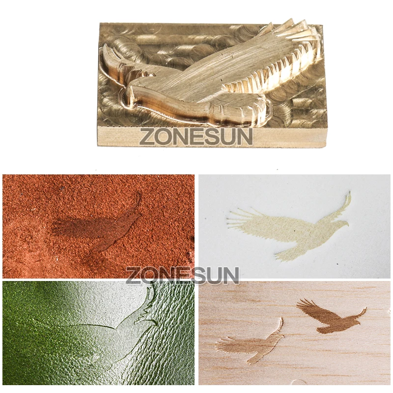 ZONESUN латунные кожаные марки инструменты для резьбы логотипа печать тиснения