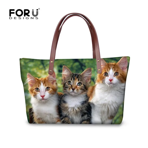 H1517AL Forudesigns, милое животное, Настраиваемые Женские сумки-мессенджеры с принтом кошек и собак, большие вместительные сумки на плечо для дам, женские сумки Bolsa Mujer - Цвет: H1517AL