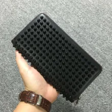 2019 Top Rushed Genuine Leather Unisex Business European And American Leather Wallet For Edge Rivet Zipper Hand Bag Male Female