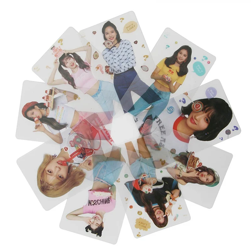 9PCS/SET What is love Album Transparent Cards New Popular Stars Self