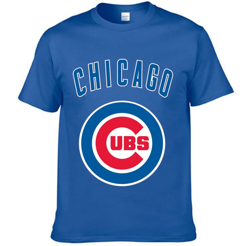Free Shipping Chicago Cubs Mlb Baseball Print Tee Shirts For Men's Creative Fashion Funny