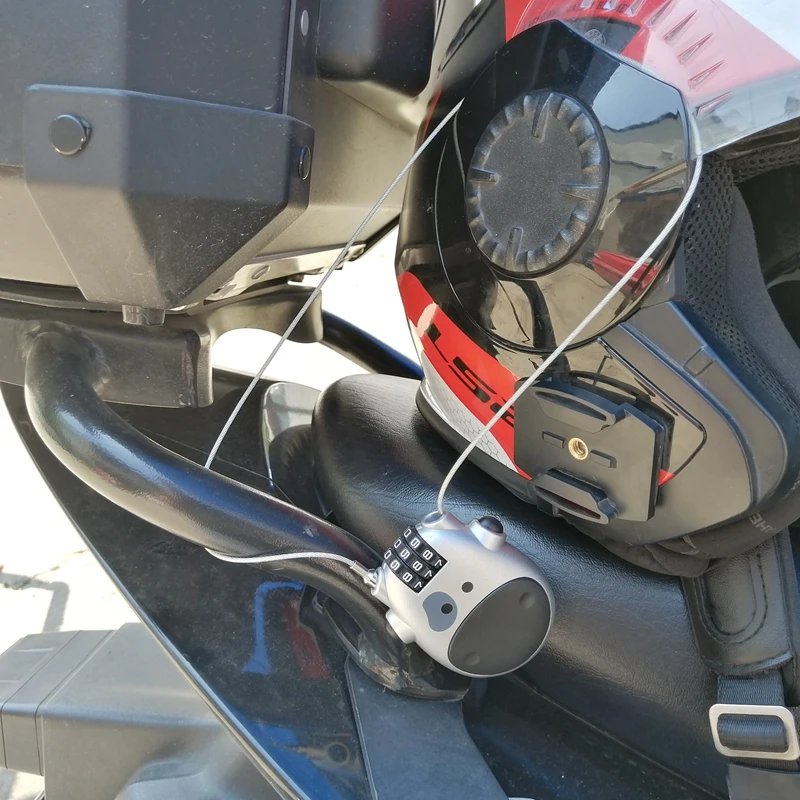 

Motorcycle Helmet RESETTABLE COMBINATION LOCK 3 DIGIT CABLE LOCK FOR SUITCASE, LUGGAGE BAG PASSWORD TELESCOPIC SECURITY LOCK