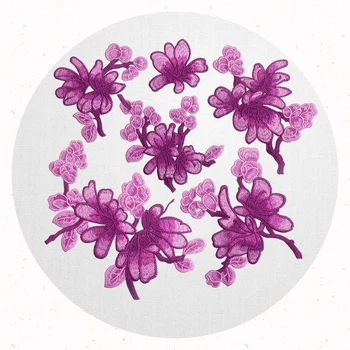 

2017 DIY New High quality fallen petals Water soluble Embroidery patch Clothing decals garment accessories Cloth 1 set=6pcs