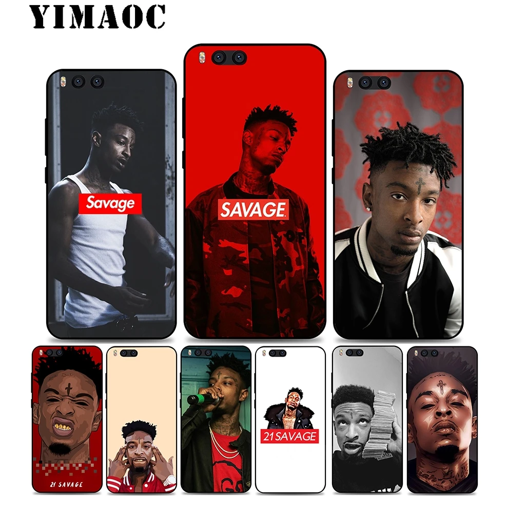 Мягкий силиконовый чехол YIMAOC A4 21 Savage Rockstar для Xiao mi Red 6 Note 4X 4A 5A 5 Plus A1 A2 Pro Lite 8 |