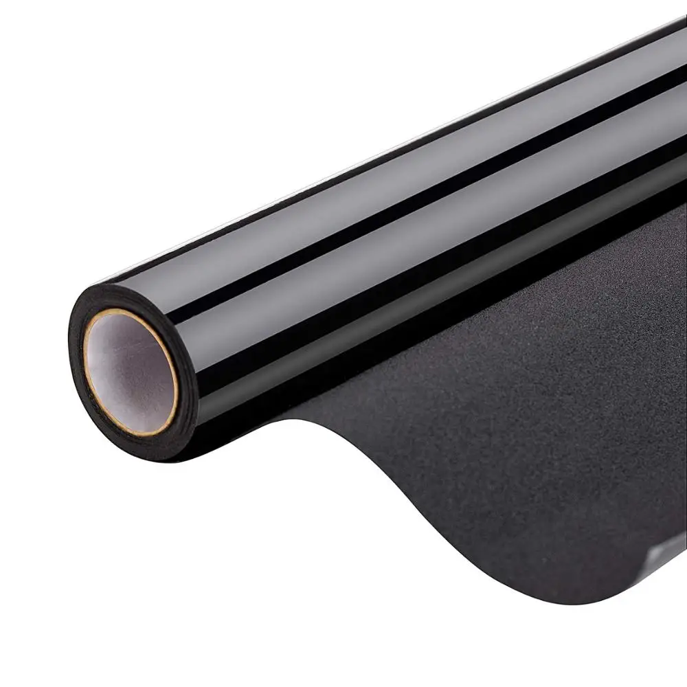 

Non-transparent Anti-UV Static Cling Black Color Window Film Frosted Privacy No Glue DIY Decorative Film Self-adhesive Film