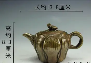 

copper kettle kettle Antique Brass Teapot lotus decoration decoration crafts antique collection
