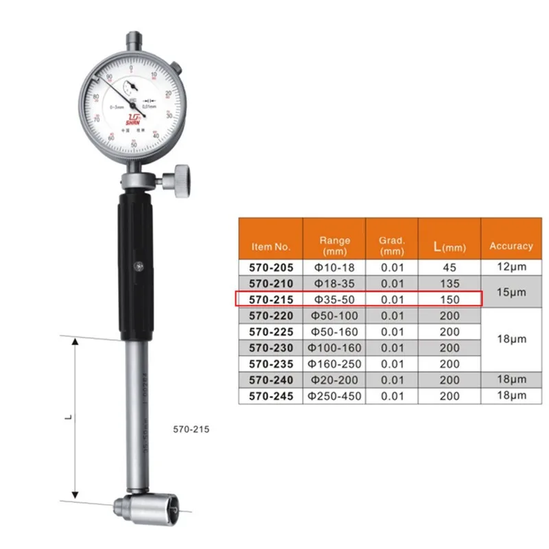 Шан циферблат диаметр 35-50 мм/0,01 циферблат индикатор микрометр цилиндр внутреннее отверстие измерительный манометр двигателя