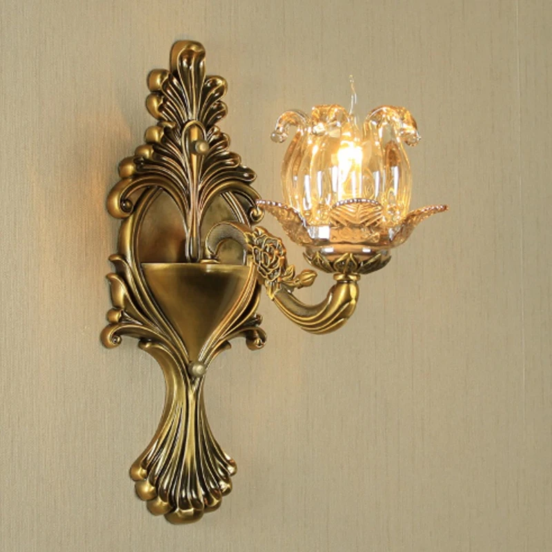 

Bedroom wall lamp creative living room TV setting wall lamp sitting room wall sconce dining room zinc alloy crystal lights