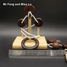 Повседневное Игрушечные лошадки для детей пожилых мозги игры из бечёвки решение головоломки деревянная игрушка малыша