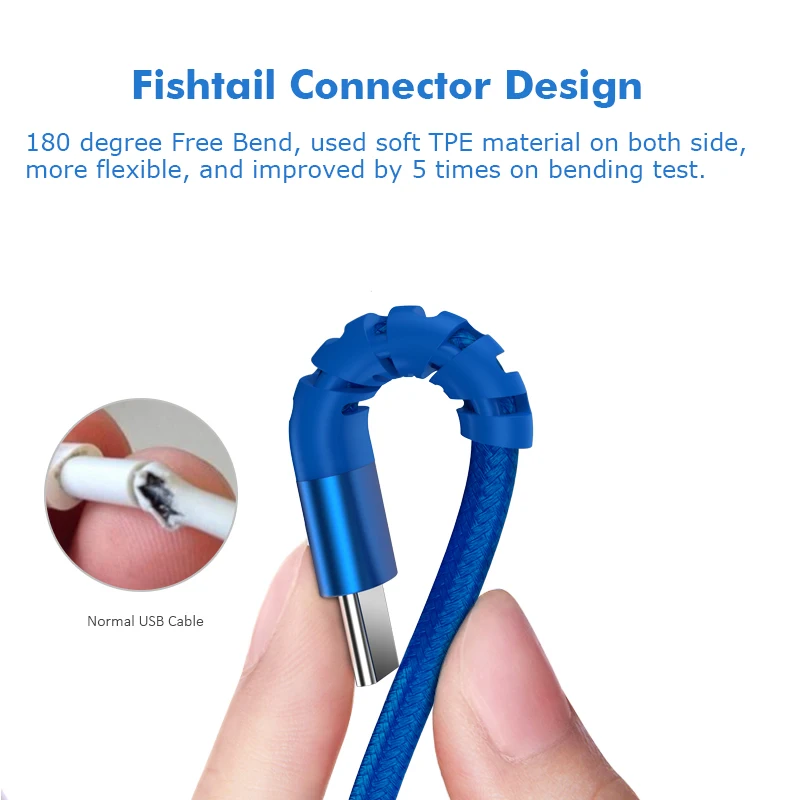 USB نوع C كابل 5A سريع شحن نوع-C إلى USB 3.0 الهاتف المحمول كابل مع الموقت على/ إيقاف لهواوي P20 سريعة تهمة 4.0