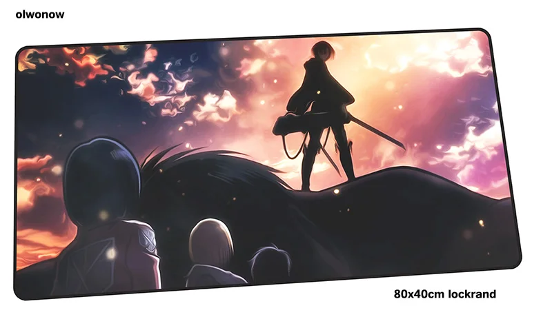 Коврик для мыши attack on titan 800x400x3 мм 3d игровой коврик для геймера модная игровая компьютерная настольная клавиатура со встроенной мышью большие игровые коврики - Цвет: Size 800x400x3mm