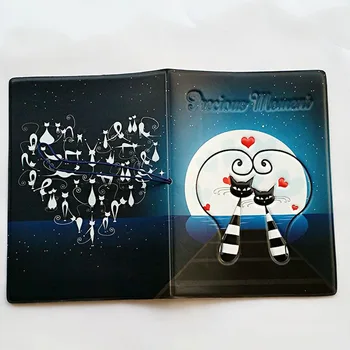 

ForeverFriends Love Cats season Passport Cover Package documents Sets PVC Business Travel Card Bag Credit Card Holder for abroad