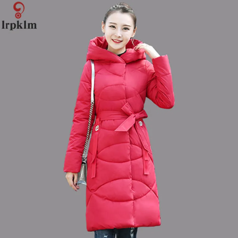 Winter Woman Coats 2018 Medium Long Cotton Clothing Winter Jacket Women Slim Fit Female Jacket Pink Red Blue Black Jacket Women (9)