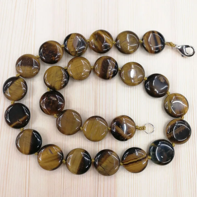 

Fashion hot selling natural tiger eye stone necklace charms 16MM round shape beads pendants & necklace jewelry free shipping 1pc