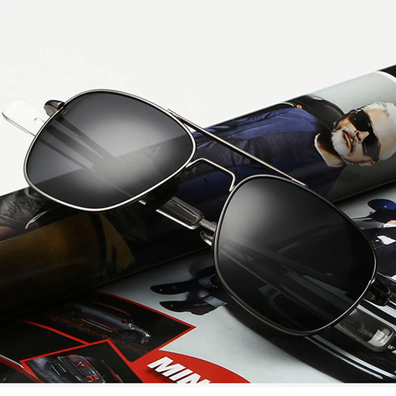 Модные американские армейские военные пилотные Солнцезащитные очки Мужские брендовые американские оптические поляризованные солнцезащитные очки синие зеркальные очки Oculos De Sol