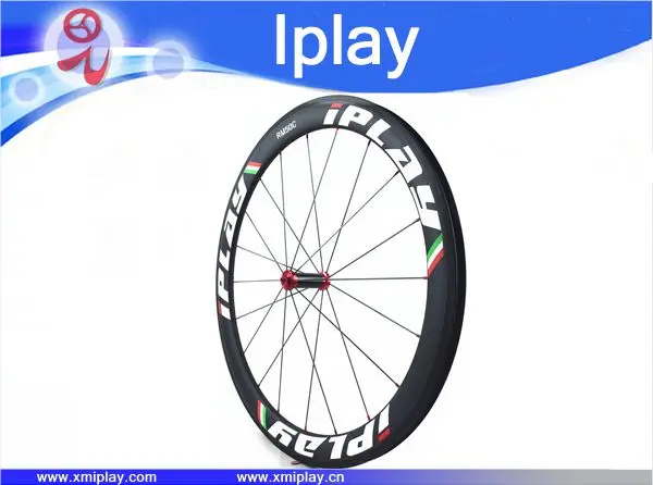 Clearance IPLAY carbon wheels 50mm clincher road bike R36 hubs 700c wheel carbon rim clincher 50mm carbon fiber 23mm width wheels 2