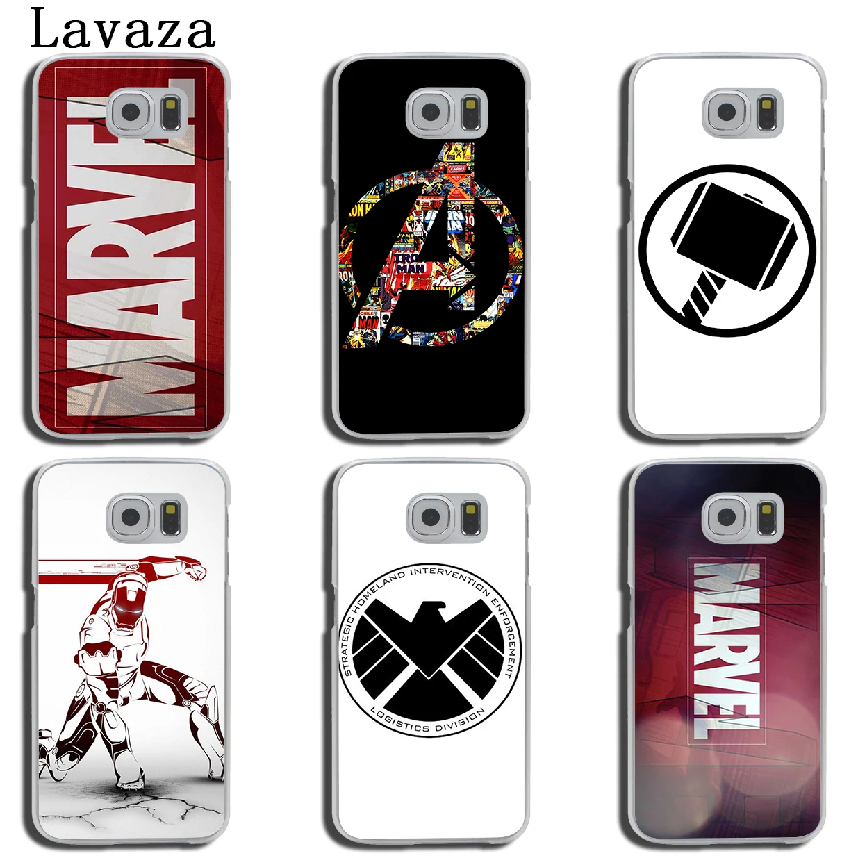 Роскошный чехол для телефона Lavaza с логотипом комиксов Marvel в жестком стиле Samsung