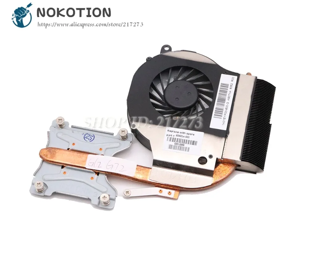 Радиатор NOKOTION 606014-001 для HP Pavilion G62 G72 вентилятор охлаждения ноутбука | Компьютеры и