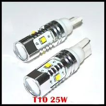 10 шт. белый T10 W5W 360 градусов 25 W 168 921 кри светодиодные чипы 5smd лампы без ошибок обратный Светодиодная лампа для Авто автомобильная лампа
