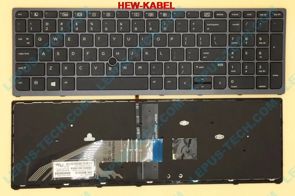 

Original US Keyboard for HP Zbook 15 G3 Zbook 17 G3 keyboard with backlight(cable fold) 9Z.NCGBC.001 NSK-CZ0BC 01