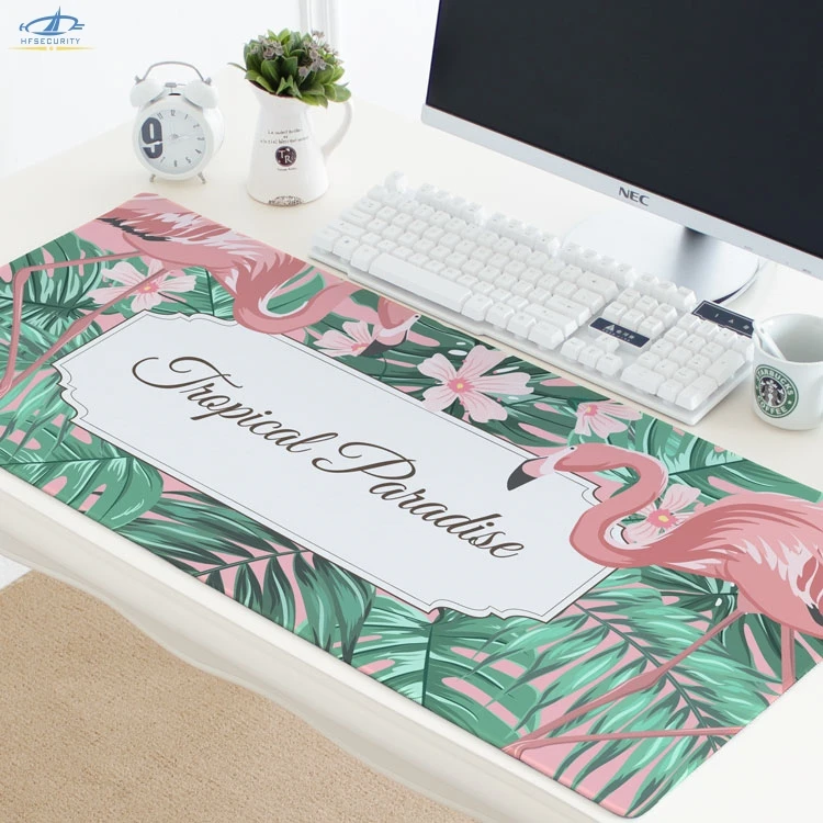 

[HFSECURIY] 300 * 780 mm Big Mousepad Flamingo Desk Mat Surface Waterproof Anti-slip Table Mouse Pad For Working Gaming Studying