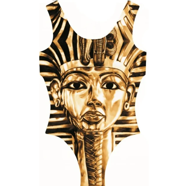 Printed Gold Egyptian Pharaoh image Bikini Women's sexy swimwear sexy