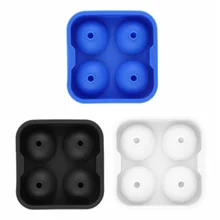 1 шт. круглые ледовые шарики, лоток для приготовления четырех сферические формы, круглый куб для виски и коктейлей, инструмент для изготовления