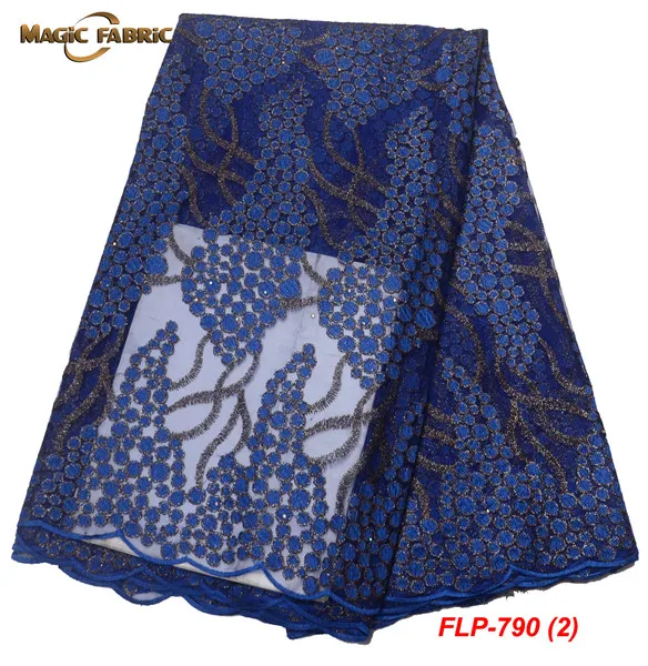 5 ярдов/партия Epacket высокого качества французский Тюль в африканском стиле кружевной ткани для свадебного платья FLP-790 - Цвет: As picture