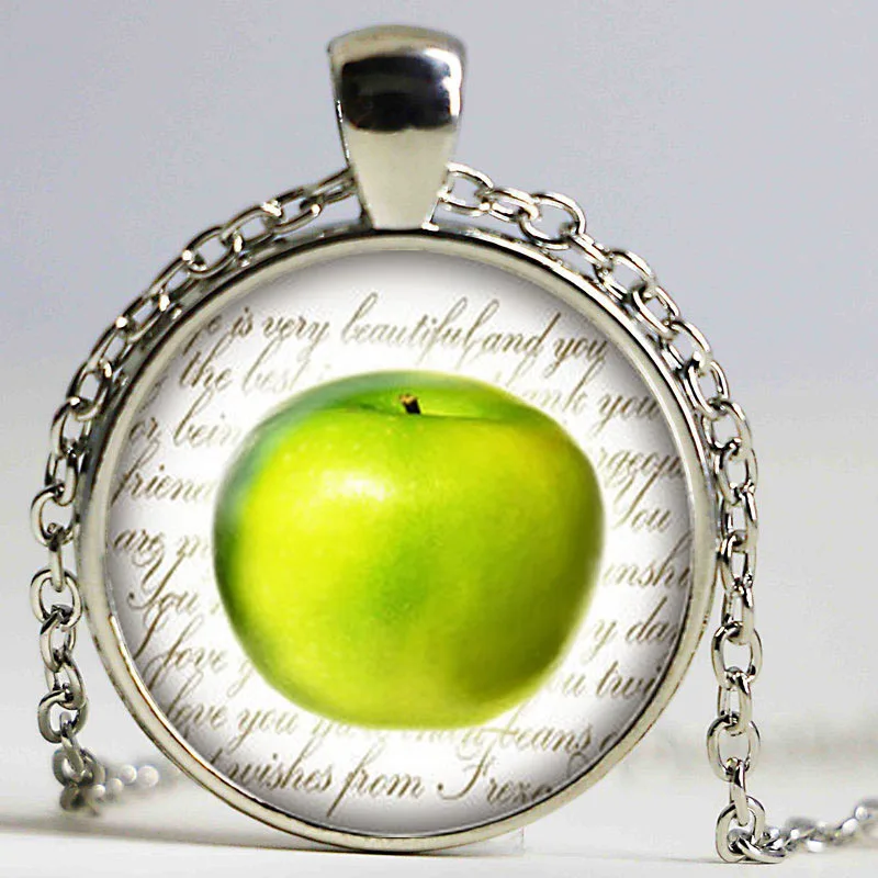 Free shipping Top Quality Print Fruit Necklace, Apple Pineapple Cherry Grapefruit Strawberry Tomato Pendants