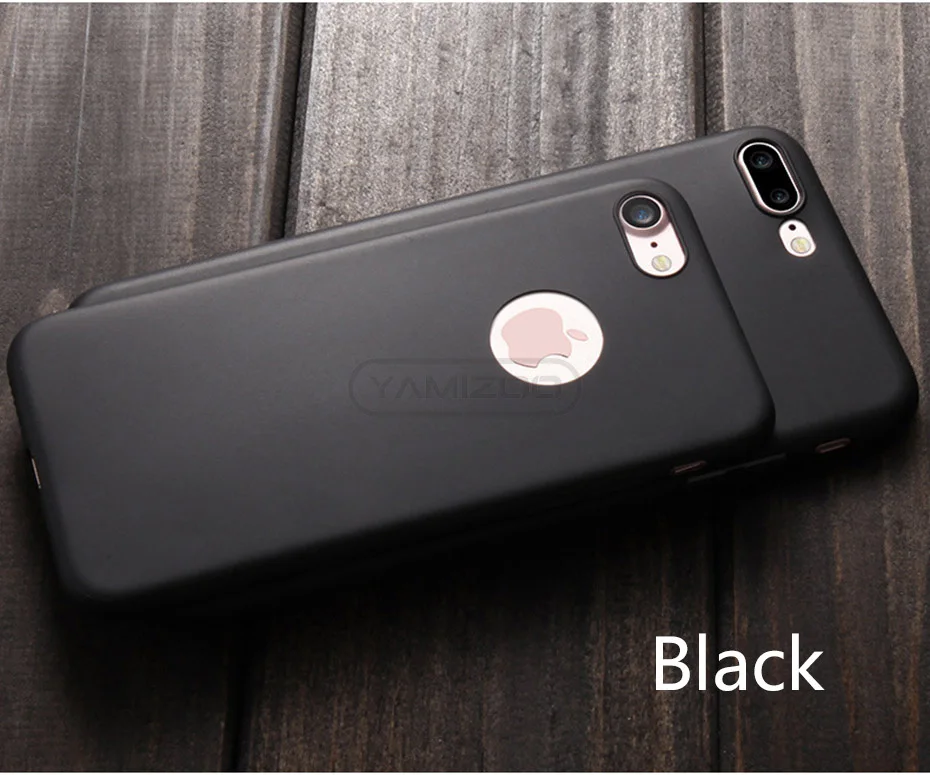 YAMIZOO Coque Cover For iPhone 7 Case 6 Shockproof Silicone Cute Girl Black Phone Cases For iPhone 7 6s 6 Case x 8 Plus 5 5s se  (8)