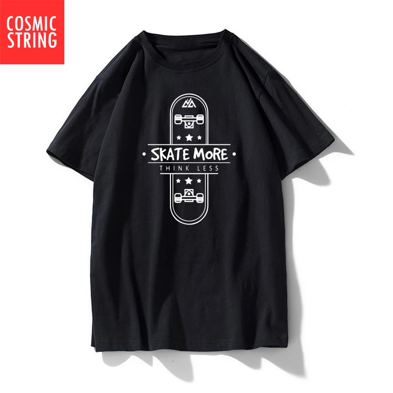 COSMIC STRING 100% cotton casual short sleeve loose skate men tshirt cool summer loose mens t shirt male t-shirt mens tee shirts