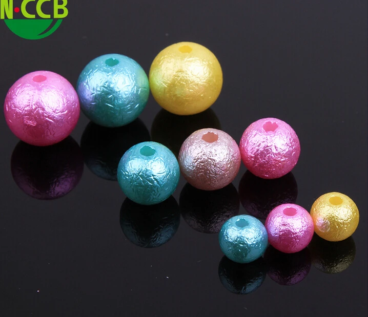 

Jewelry DIY hand made 200pcs/lot ABS Spacer Loose Beads 6mm 8mm 10mm For Necklace Bracelet Charms bisuteria Jewelry Making