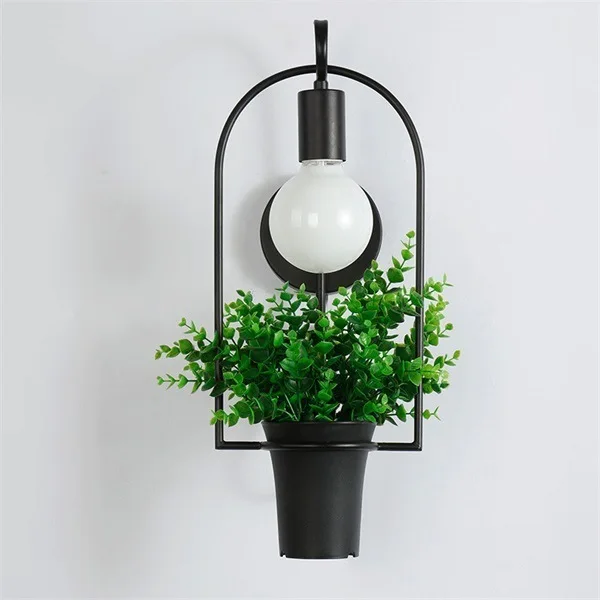 Antique Iron Lighting Garden Pots Potted Metal Industrial Plant Wall Light Kitchen Living Room Hotel Bar Shop Modern Wall Lamp Antique Iron Lighting Garden Pots Potted Metal Industrial Plant Wall Light Kitchen Living Room Hotel Bar Shop Modern Wall Lamp