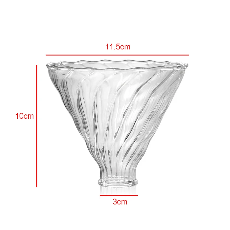Высокая боросиликатная стеклянная конусная полосатая кофейная фильтр-чашка капельная PP чаши из полимера вручную Фолликулярные фильтры наборы для кофе и чая