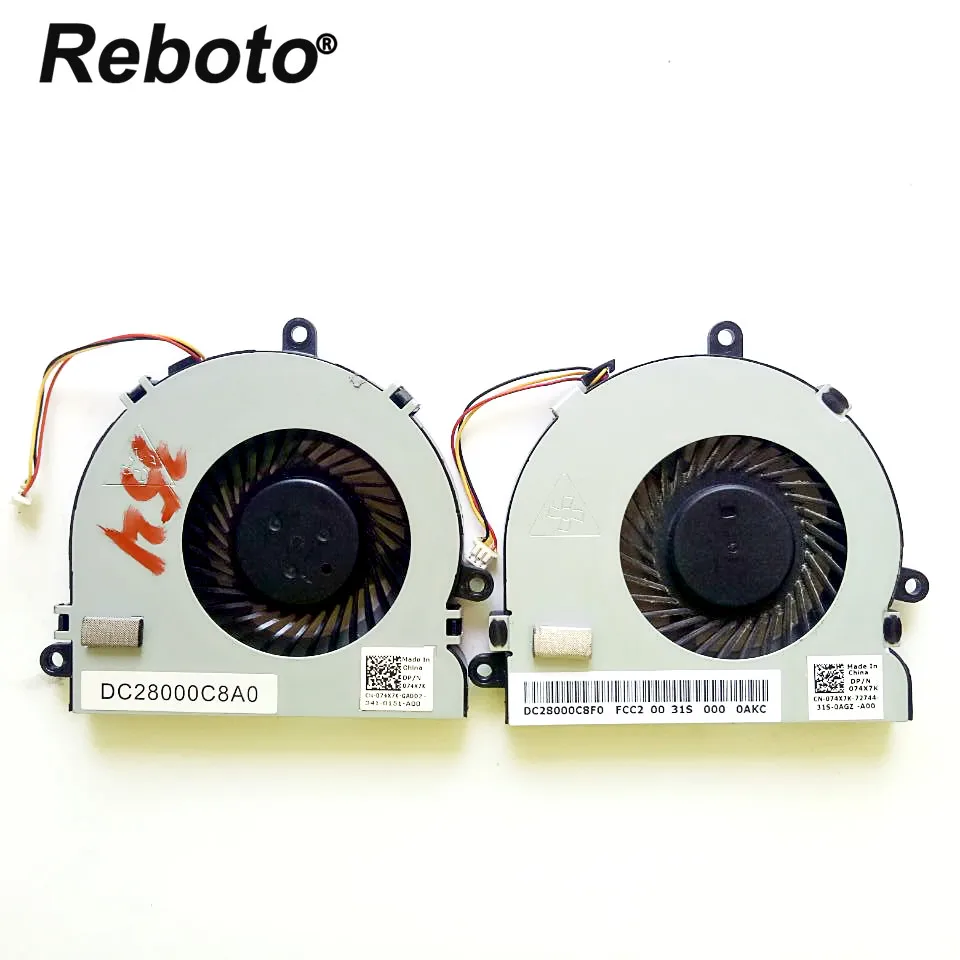 

Reboto Original Laptop CPU Cooler Fan For Dell 3521 3721 5521 5535 5721 5537 CN-074X7K 074X7K 74X7K DC28000C8A0 DC28000C8F0